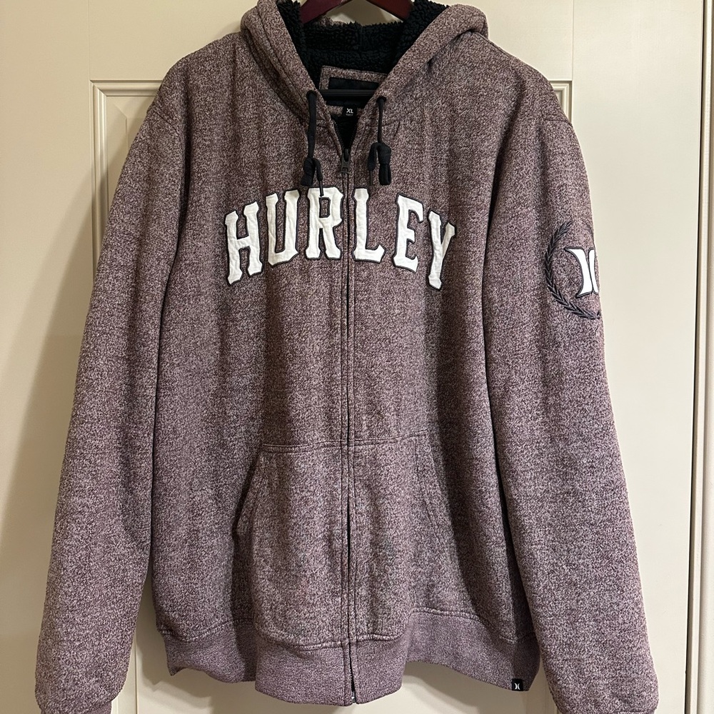 Men’s Hurley insulated zip up hoodie.